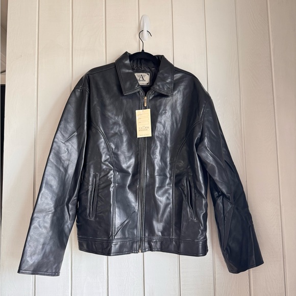 Armani Collezioni Other - NWT Armani Collezioni Black Leather Jacket